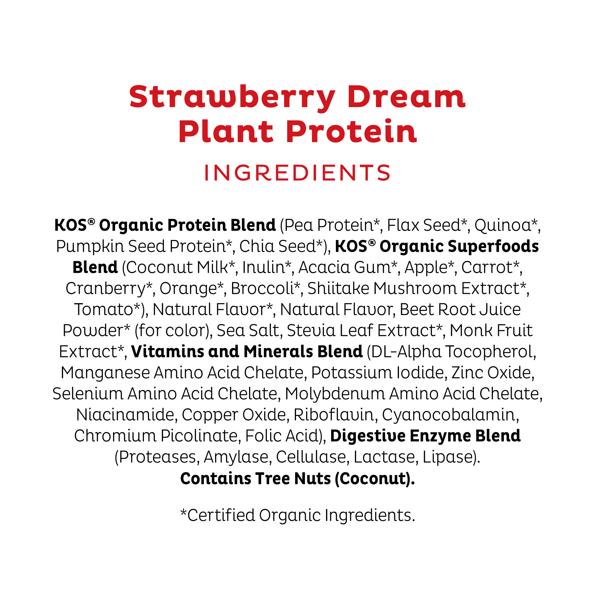 Strawberry Dream Organic Plant Protein