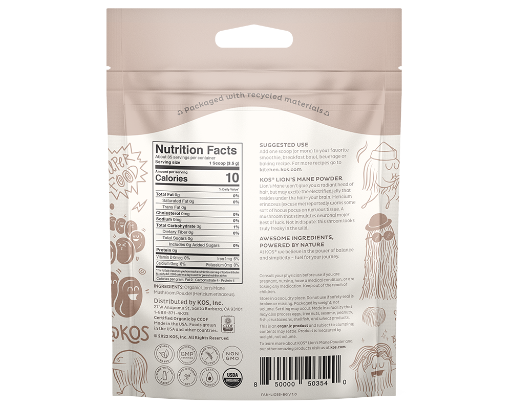 Organic Lion's Mane Powder - 35 servings
