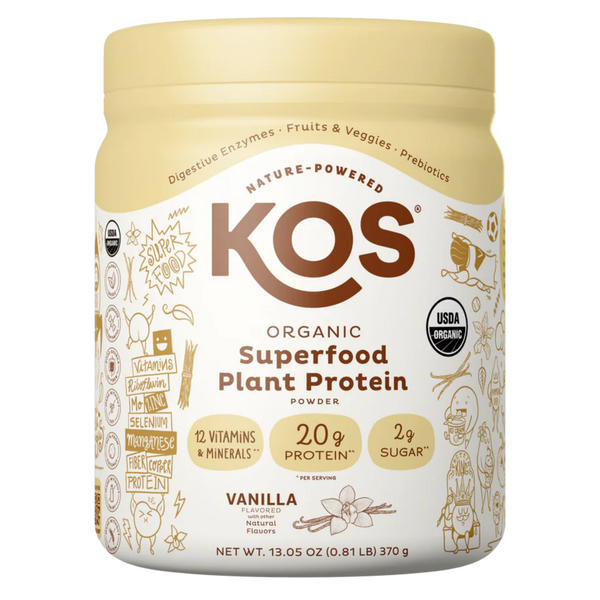 KOS Organic Plant Protein, Vanilla, 10 Servings