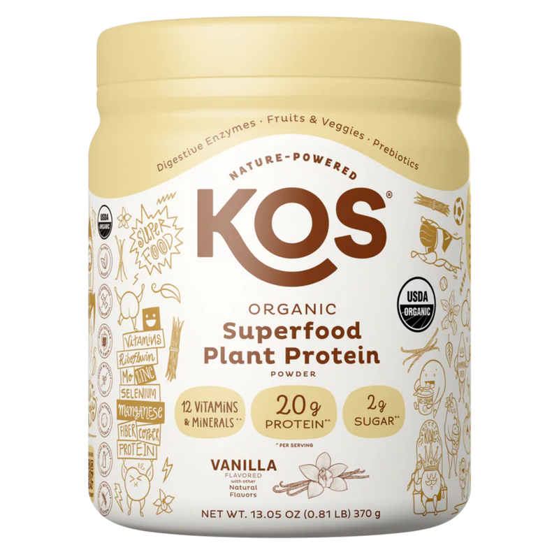 KOS Organic Plant Protein, Vanilla, 10 Servings