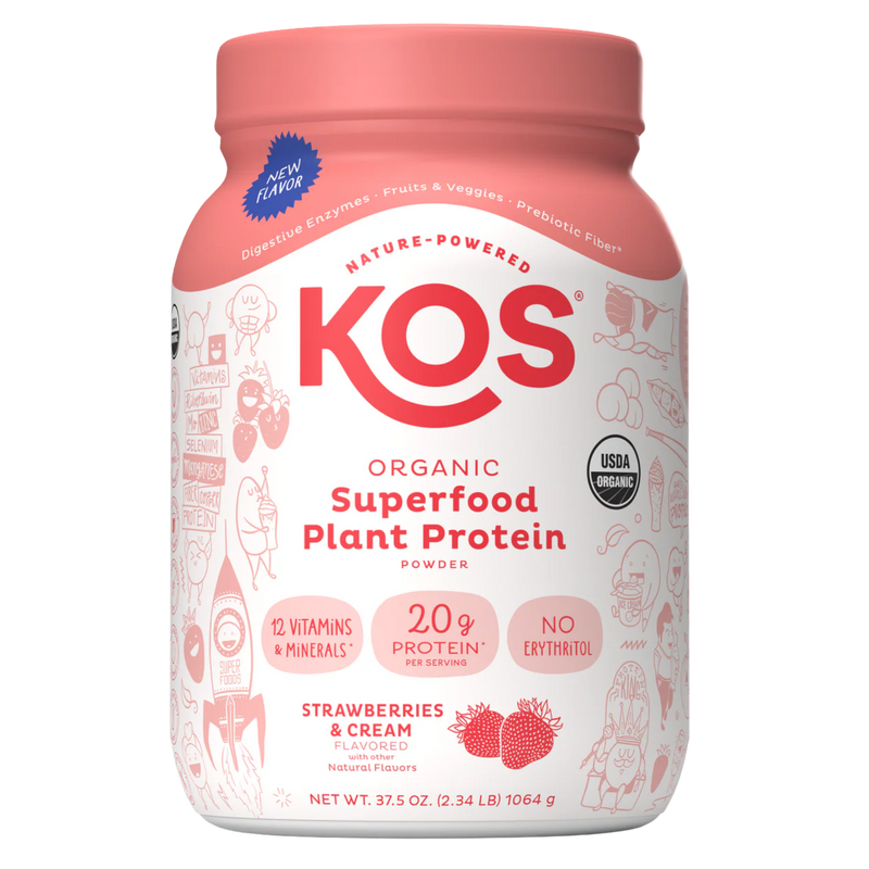 Organic Plant Protein, Strawberries & Cream, 28 Servings
