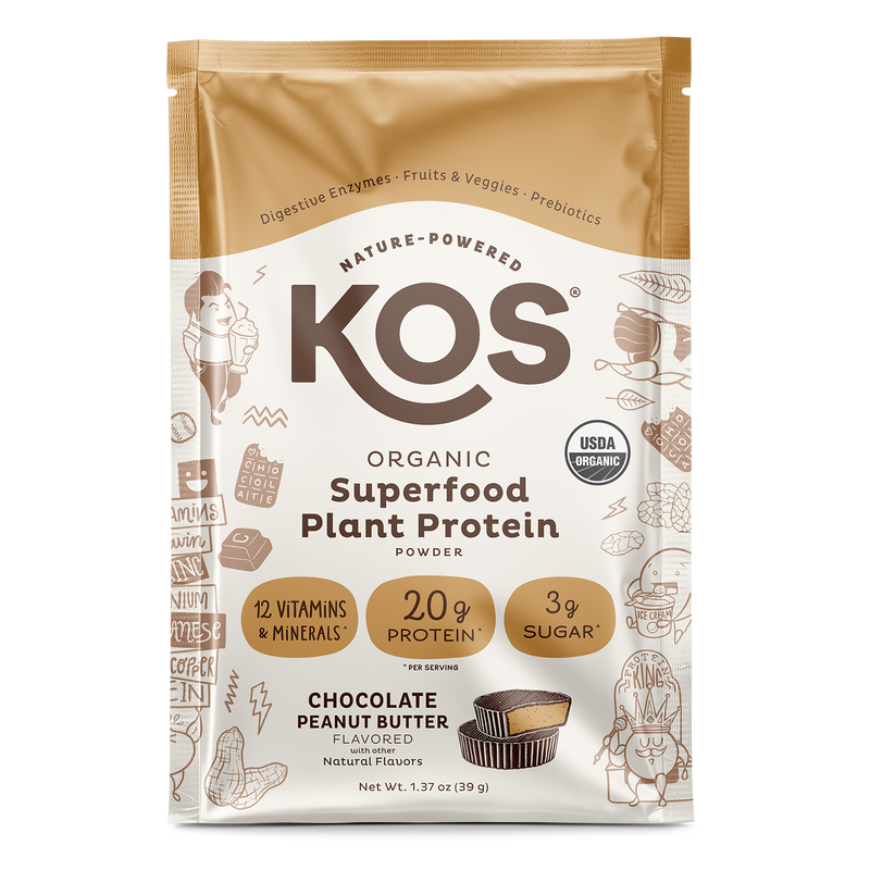 Organic Plant Protein, Chocolate Peanut Butter, Single Serving