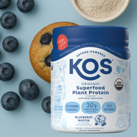 KOS Organic Plant Protein, Blueberry Muffin, 10 servings