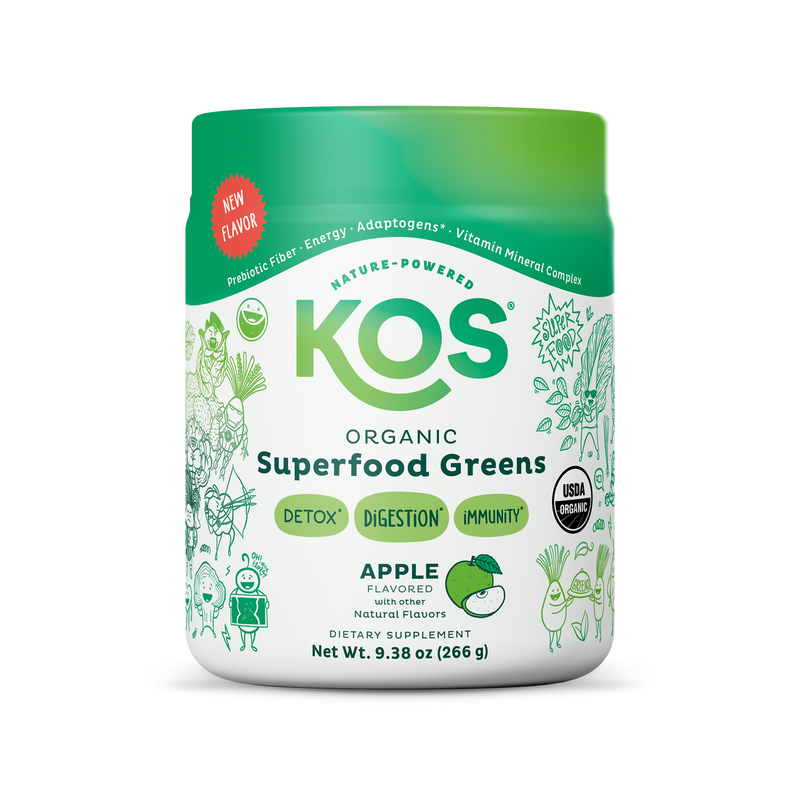 KOS Organic Superfood Greens - Apple Flavor