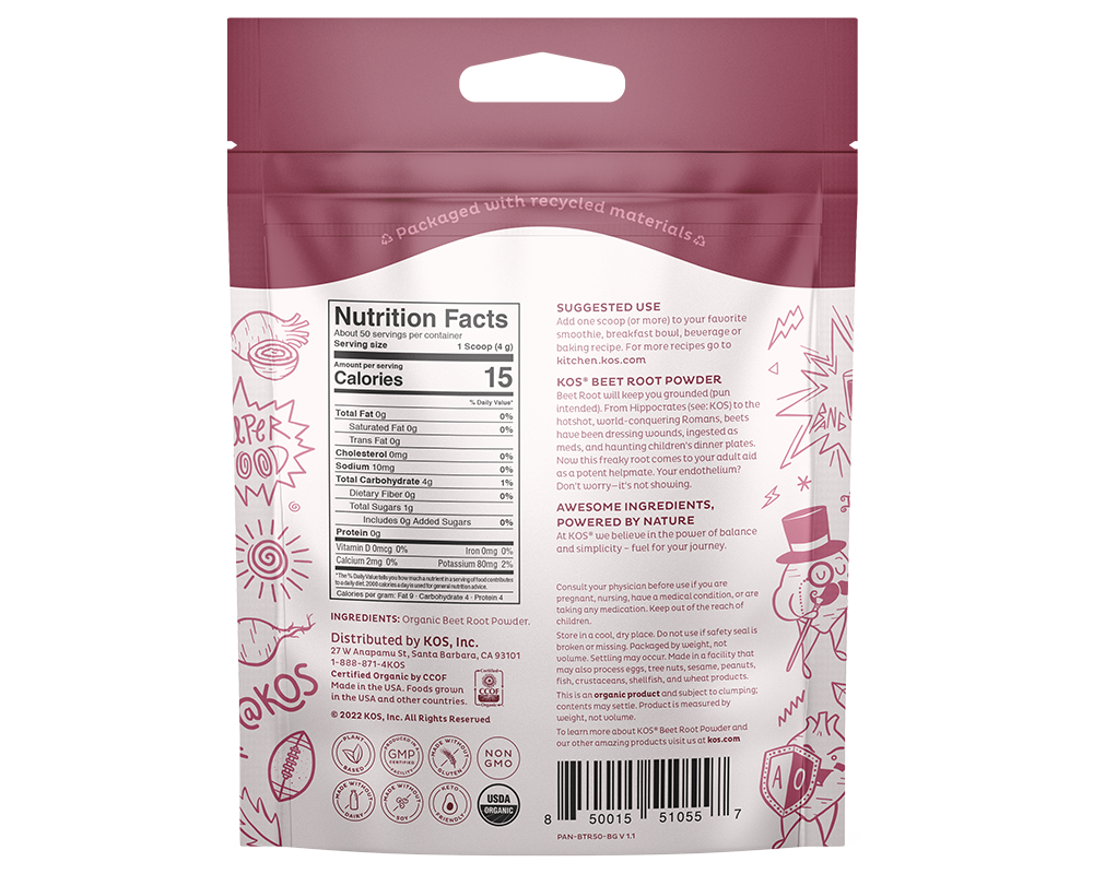 Organic Beet Root Powder  - 50 servings