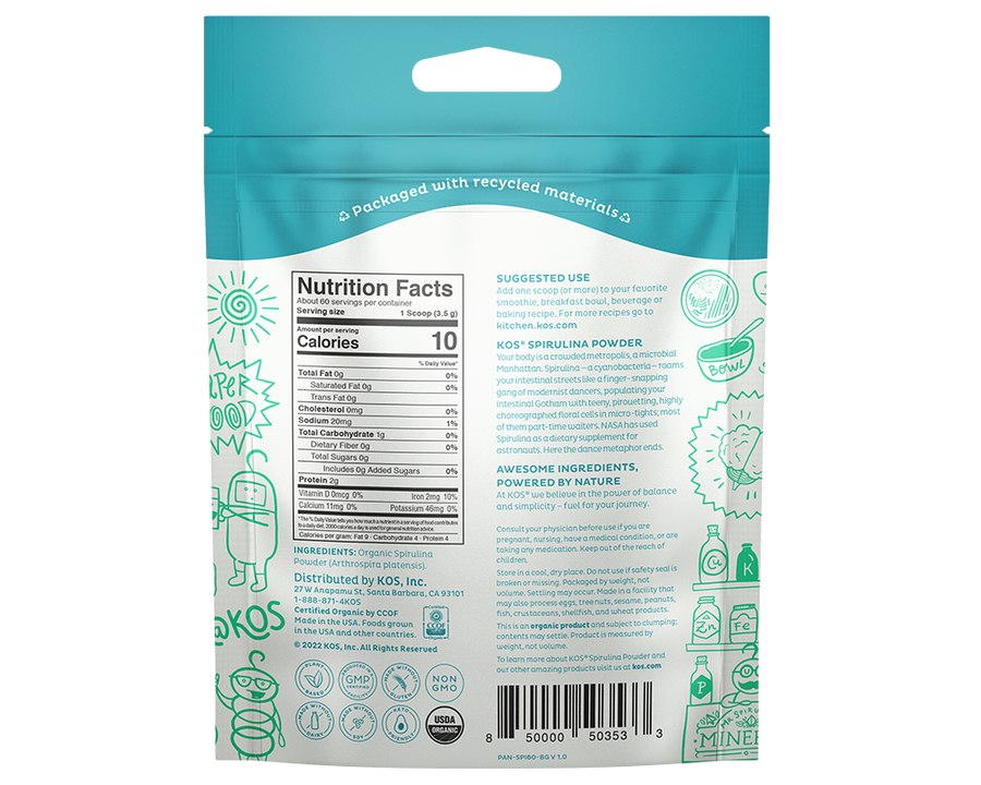 Blue Green Spirulina Powder Hawaiian USDA Organic