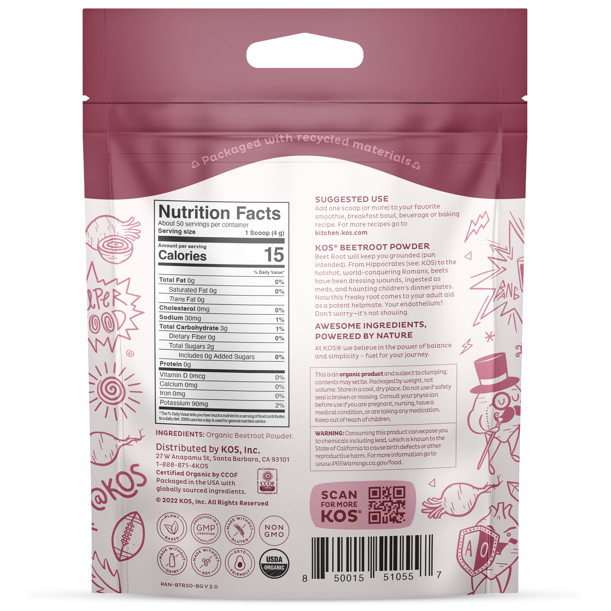 Beet Root Powder  - 50 servings