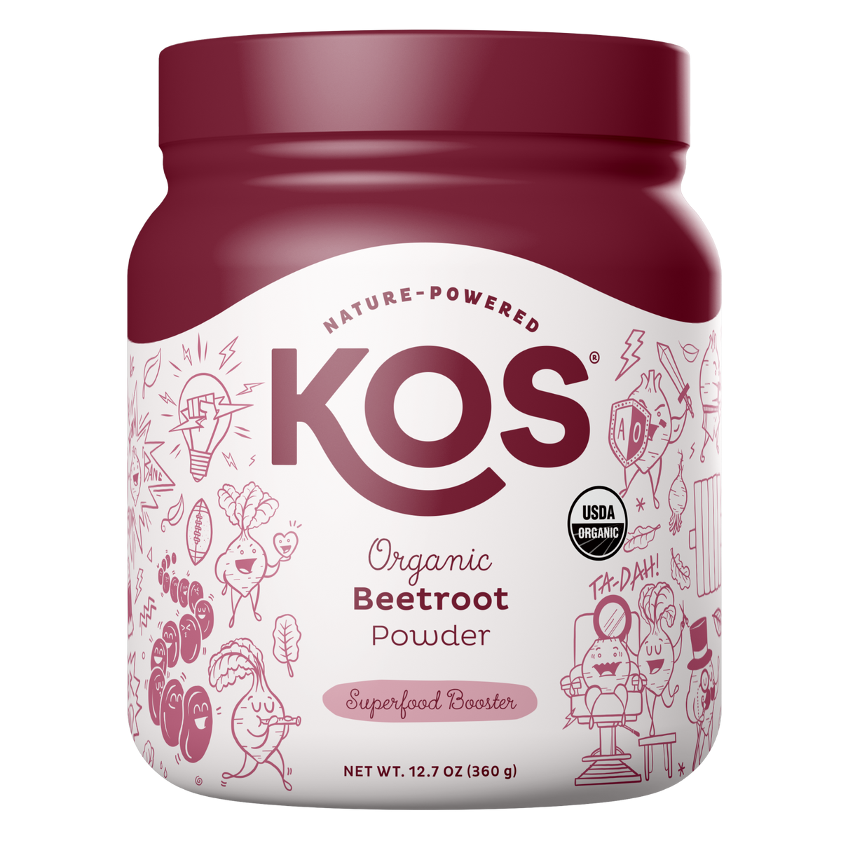 Beet Root Powder | Clean Natural Energy | USDA Organic | KOS.com