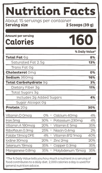 KOS Organic Plant Protein, Chocolate Peanut Butter, 15 Servings