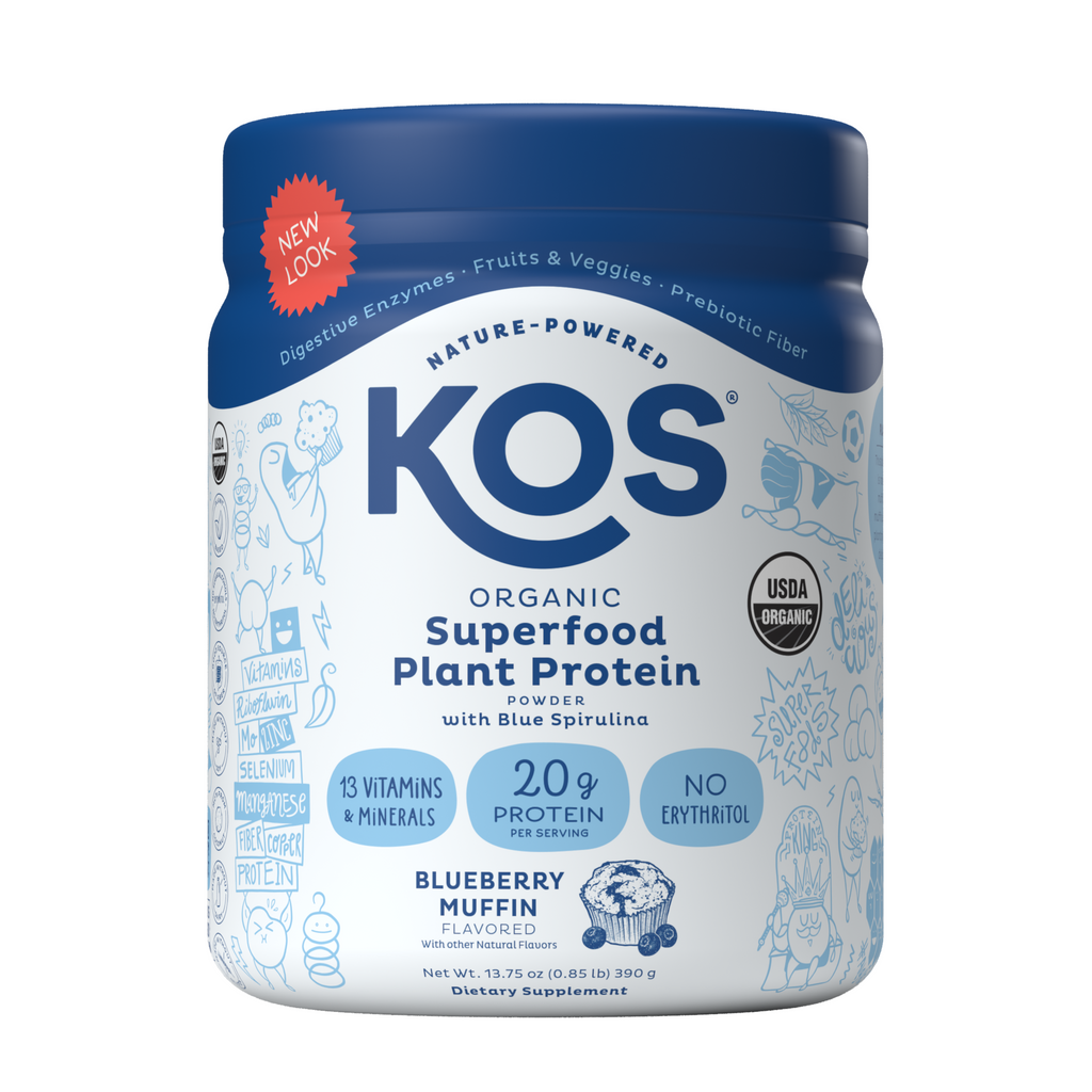 KOS Organic Plant Protein, Blueberry Muffin, 10 servings