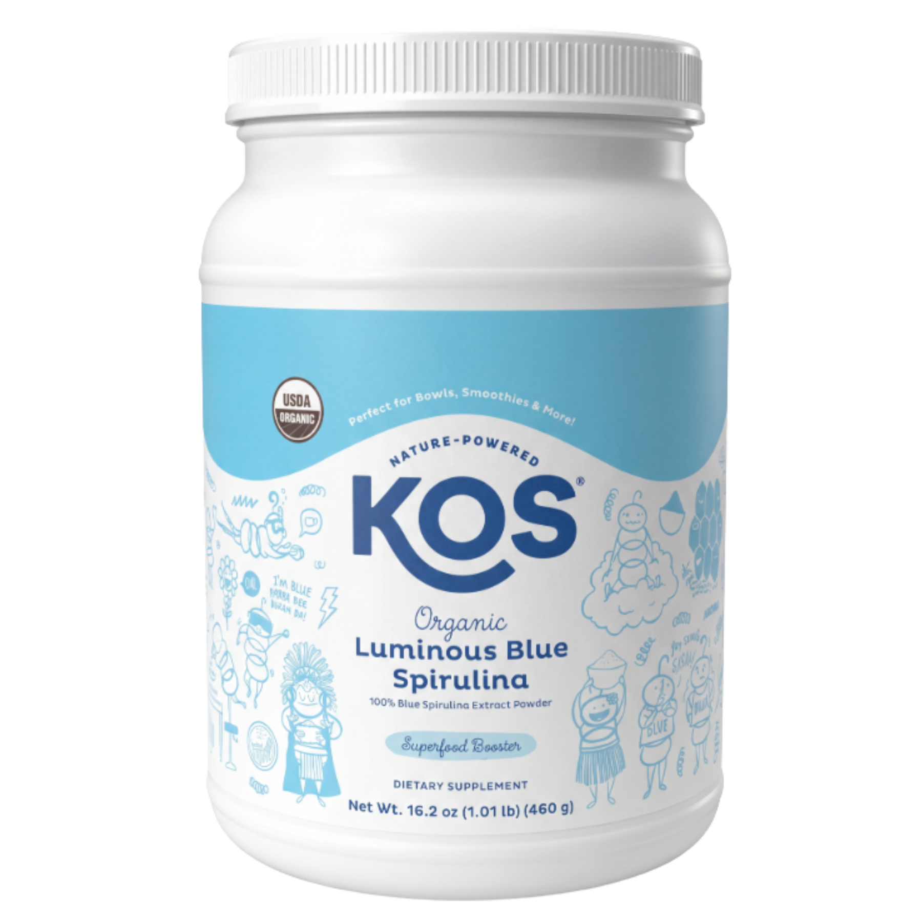 Organic Blue Spirulina Powder Bottle 460g