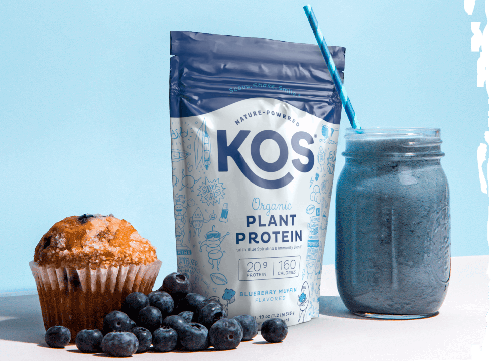 KOS Organic Plant Protein, Blueberry Muffin, 15 servings Hero Image