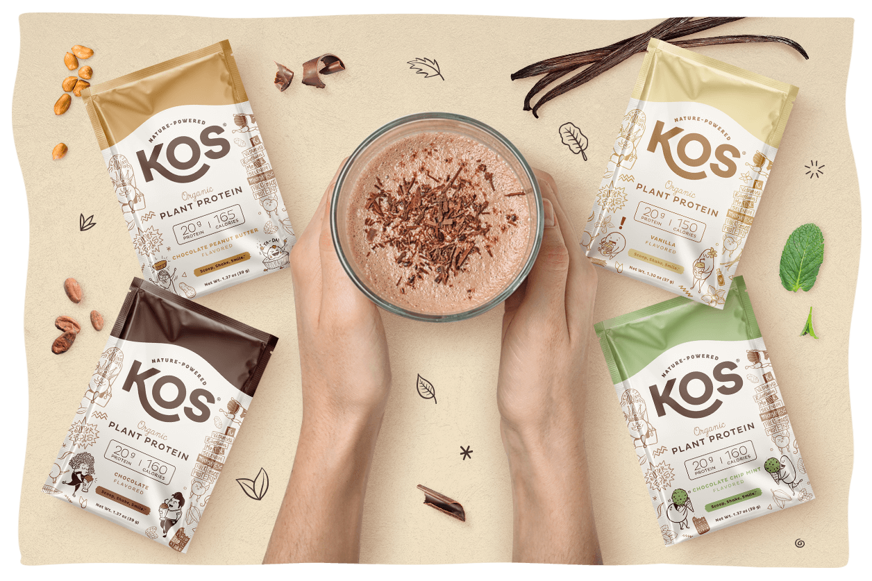 Organic Plant Protein, Chocolate, Single Serving Hero Image