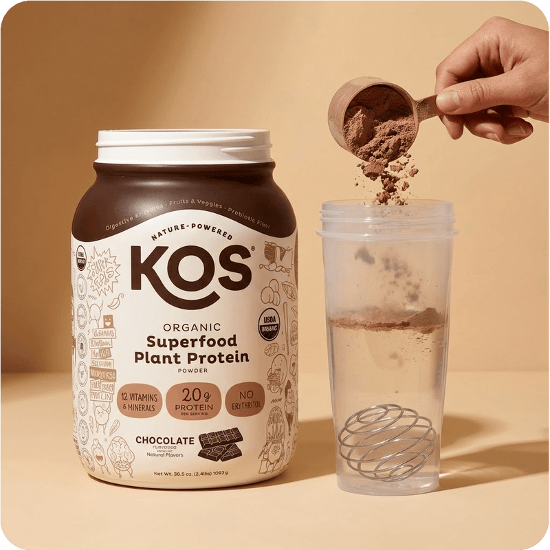 KOS protein samples and shaker bottle