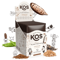 KOS Organic Plant Protein, Chocolate, 12 Count