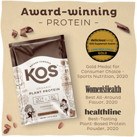 KOS Organic Plant Protein, Chocolate, 12 Count