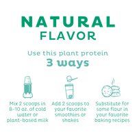 KOS Organic Plant Protein, Unflavored & Unsweetened, 20 Servings