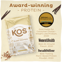 KOS Organic Plant Protein, Vanilla, 12 Count